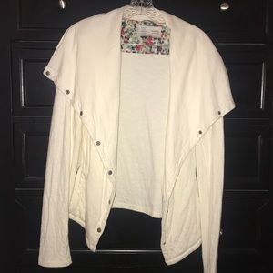 Anthropologie Cream Light Jacket